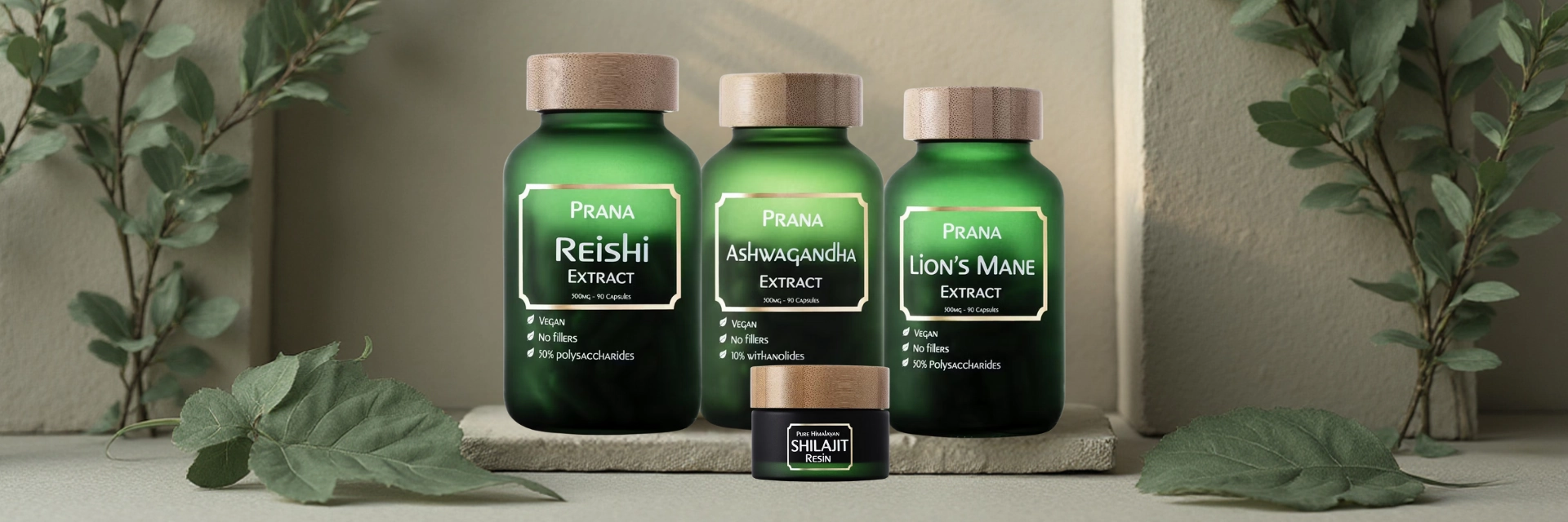 PRANA - Brand banner with Reishi Extract