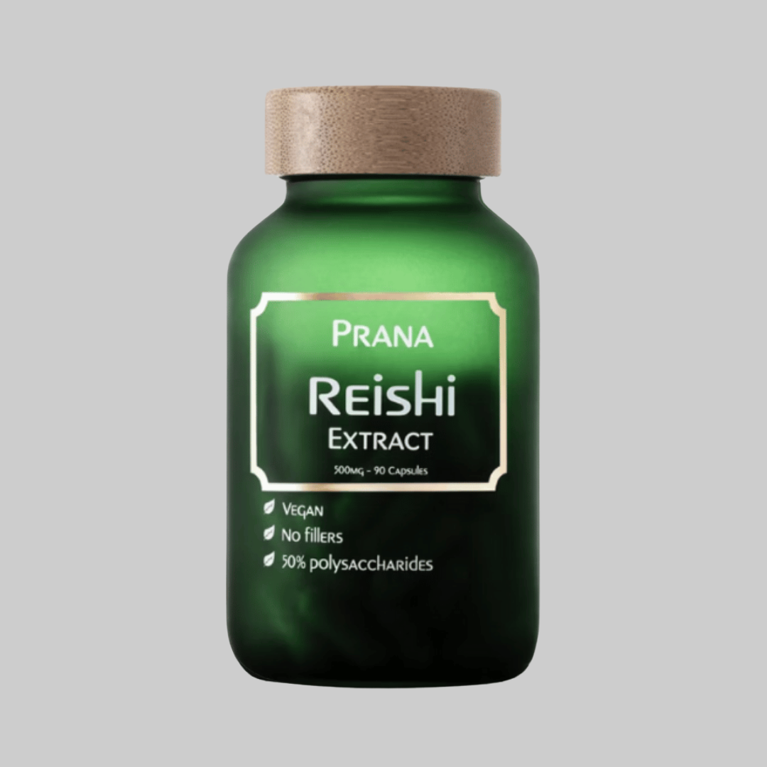 Prana I Reishi Extract I 500mg - 90 Capsules Prana I Reishi Extract I 500mg - 90 Capsules - Bilde 1