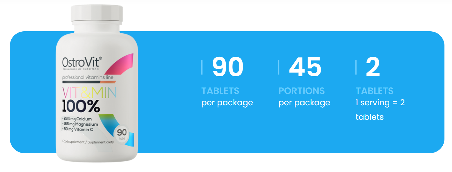 VIT&MIN 100% I 90 Tablets