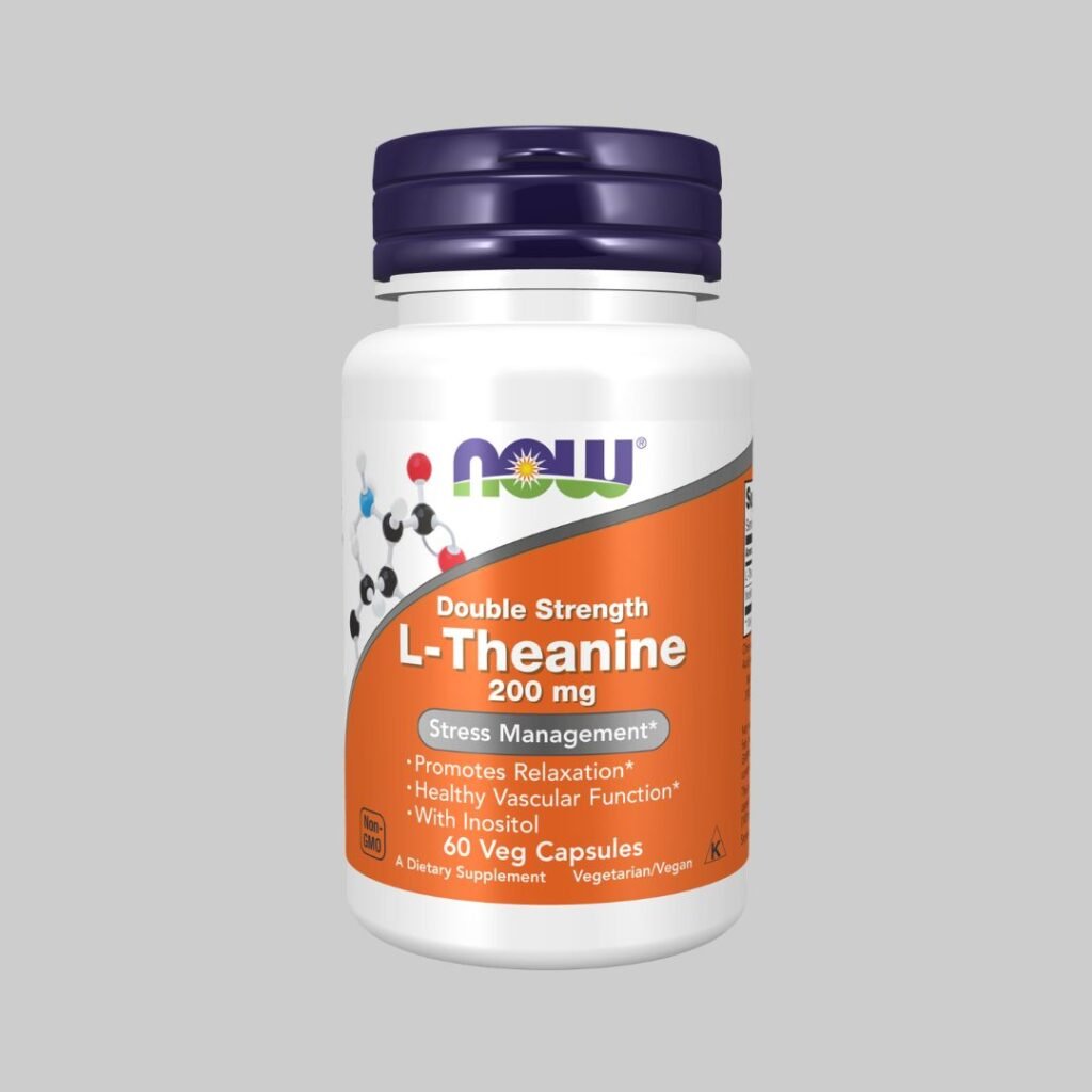 NOW I Double Strength L-Theanine I 200mg 60 Capsules